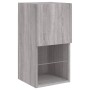 TV cabinet with LED lights Sonoma gray 30.5x30x60 cm by , TV Furniture - Ref: Foro24-836997, Price: 43,67 €, Discount: %