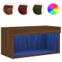 Mueble para TV con luces LED roble marrón 60x30x30 cm de , Muebles TV - Ref: Foro24-837139, Precio: 39,99 €, Descuento: %