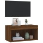 Mueble para TV con luces LED roble marrón 60x30x30 cm de , Muebles TV - Ref: Foro24-837139, Precio: 39,99 €, Descuento: %