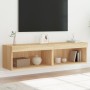 TV cabinets with LED lights 2 pcs Sonoma oak 60x30x30 cm by , TV Furniture - Ref: Foro24-837132, Price: 58,72 €, Discount: %