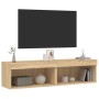 TV cabinets with LED lights 2 pcs Sonoma oak 60x30x30 cm by , TV Furniture - Ref: Foro24-837132, Price: 58,72 €, Discount: %