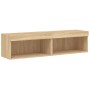 TV cabinets with LED lights 2 pcs Sonoma oak 60x30x30 cm by , TV Furniture - Ref: Foro24-837132, Price: 58,72 €, Discount: %