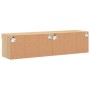 TV cabinets with LED lights 2 pcs Sonoma oak 60x30x30 cm by , TV Furniture - Ref: Foro24-837132, Price: 58,72 €, Discount: %