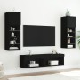 TV furniture with LED lights 2 pcs black 60x30x30 cm by , TV Furniture - Ref: Foro24-837130, Price: 60,51 €, Discount: %