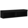 TV furniture with LED lights 2 pcs black 60x30x30 cm by , TV Furniture - Ref: Foro24-837130, Price: 60,51 €, Discount: %