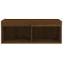 TV cabinet with LED lights brown oak 80x30x30 cm by , TV Furniture - Ref: Foro24-837153, Price: 44,82 €, Discount: %