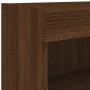 TV cabinet with LED lights brown oak 80x30x30 cm by , TV Furniture - Ref: Foro24-837153, Price: 44,82 €, Discount: %