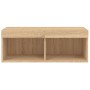 TV cabinet with LED lights Sonoma oak 80x30x30 cm by , TV Furniture - Ref: Foro24-837145, Price: 44,44 €, Discount: %