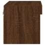 Wall bedside tables with LED lights 2 units brown oak by , TV Furniture - Ref: Foro24-837126, Price: 56,40 €, Discount: %