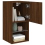 TV cabinet with LED lights 2 pcs brown oak 30.5x30x60 cm by , TV Furniture - Ref: Foro24-837000, Price: 72,13 €, Discount: %