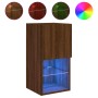 TV cabinet with LED lights 2 pcs brown oak 30.5x30x60 cm by , TV Furniture - Ref: Foro24-837000, Price: 72,13 €, Discount: %