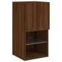 TV cabinet with LED lights 2 pcs brown oak 30.5x30x60 cm by , TV Furniture - Ref: Foro24-837000, Price: 72,13 €, Discount: %