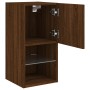 TV cabinet with LED lights 2 pcs brown oak 30.5x30x60 cm by , TV Furniture - Ref: Foro24-837000, Price: 72,13 €, Discount: %