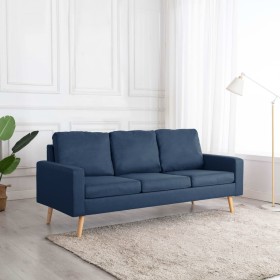 3 seater blue fabric sofa by , Sofas - Ref: Foro24-288717, Price: 377,68 €, Discount: %