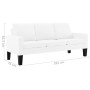 Weißes 3-Sitzer-Sofa aus Kunstleder von , Sofas - Ref: Foro24-288760, Preis: 347,37 €, Rabatt: %