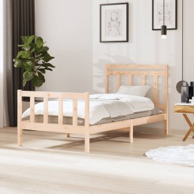 Solid wood bed frame 100x200 cm by , Beds and slatted bases - Ref: Foro24-3100709, Price: 134,19 €, Discount: %