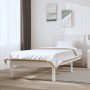 Estructura de cama madera maciza de pino blanco 100x200 cm de , Camas y somieres - Ref: Foro24-3104209, Precio: 110,56 €, Des...