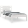 Solid white pine wood bed frame 100x200 cm by , Beds and slatted bases - Ref: Foro24-3104209, Price: 110,56 €, Discount: %