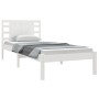 Solid white pine wood bed frame 100x200 cm by , Beds and slatted bases - Ref: Foro24-3104209, Price: 110,56 €, Discount: %