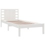 Estructura de cama madera maciza de pino blanco 100x200 cm de , Camas y somieres - Ref: Foro24-3104209, Precio: 110,56 €, Des...