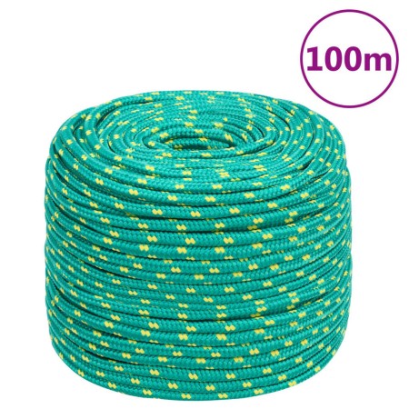 Green polypropylene boat rope 6 mm 100 m by , Ropes and metal cords - Ref: Foro24-152710, Price: 22,58 €, Discount: %