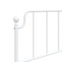 Metal bed frame with headboard and footboard white 107x203 cm by , Beds and slatted bases - Ref: Foro24-373950, Price: 74,40 ...