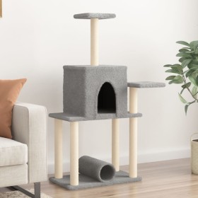 Cat scratching post with light gray sisal posts 122 cm by , Cat furniture - Ref: Foro24-172089, Price: 38,99 €, Discount: %