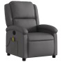 Gray Genuine Leather Massage Recliner by , Armchairs - Ref: Foro24-371796, Price: 355,81 €, Discount: %