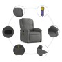 Gray Genuine Leather Massage Recliner by , Armchairs - Ref: Foro24-371796, Price: 355,81 €, Discount: %