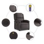 Sillón de masaje eléctrico cuero auténtico marrón oscuro de , Sillones - Ref: Foro24-371794, Precio: 389,33 €, Descuento: %