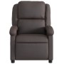 Sillón de masaje eléctrico cuero auténtico marrón oscuro de , Sillones - Ref: Foro24-371794, Precio: 389,33 €, Descuento: %