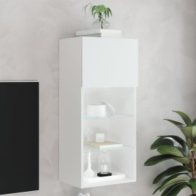 TV stand with white LED lights 40.5x30x90 cm by , TV Furniture - Ref: Foro24-837043, Price: 65,09 €, Discount: %