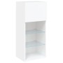 TV stand with white LED lights 40.5x30x90 cm by , TV Furniture - Ref: Foro24-837043, Price: 66,13 €, Discount: %