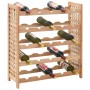 Solid walnut wood wine rack for 25 bottles, measuring 63x25x73 cm. by vidaXL, Wine racks - Ref: Foro24-247101, Price: 60,04 €...