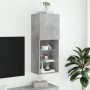 Concrete gray TV cabinet with LED lights 40.5x30x102 cm by , TV Furniture - Ref: Foro24-837060, Price: 72,48 €, Discount: %