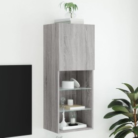 TV cabinet with LED lights Sonoma gray 40.5x30x102 cm by , TV Furniture - Ref: Foro24-837062, Price: 68,26 €, Discount: %