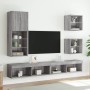 TV cabinet with LED lights Sonoma gray 40.5x30x102 cm by , TV Furniture - Ref: Foro24-837062, Price: 64,66 €, Discount: %