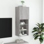 TV cabinet with LED lights Sonoma gray 40.5x30x102 cm by , TV Furniture - Ref: Foro24-837062, Price: 64,66 €, Discount: %