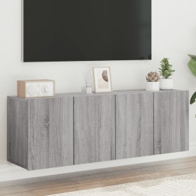 Wall TV cabinets 2 units Sonoma gray 60x30x41 cm by , TV Furniture - Ref: Foro24-836949, Price: 71,39 €, Discount: %