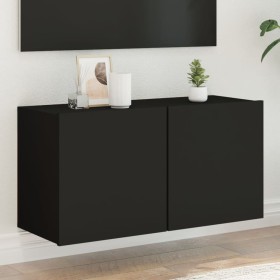 Mueble para TV de pared negro 80x30x41 cm de , Muebles TV - Ref: Foro24-836954, Precio: 47,89 €, Descuento: %