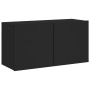 Black wall TV cabinet 80x30x41 cm by , TV Furniture - Ref: Foro24-836954, Price: 47,82 €, Discount: %