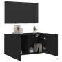 Black wall TV cabinet 80x30x41 cm by , TV Furniture - Ref: Foro24-836954, Price: 47,82 €, Discount: %