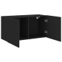 Black wall TV cabinet 80x30x41 cm by , TV Furniture - Ref: Foro24-836954, Price: 47,82 €, Discount: %