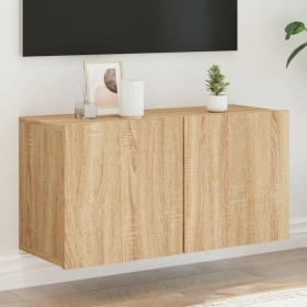 Sonoma oak wall-mounted TV cabinet 80x30x41 cm by , TV Furniture - Ref: Foro24-836956, Price: 52,99 €, Discount: %