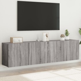 Wall TV cabinets 2 units Sonoma gray 80x30x41 cm by , TV Furniture - Ref: Foro24-836963, Price: 88,67 €, Discount: %