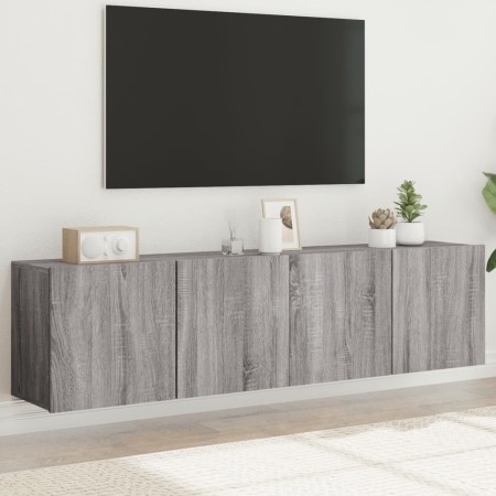 Muebles para TV de pared 2 unidades gris Sonoma 80x30x41 cm de , Muebles TV - Ref: Foro24-836963, Precio: 88,54 €, Descuento: %