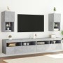 Muebles para TV con luces LED 2 uds gris hormigón 30,5x30x60 cm de , Muebles TV - Ref: Foro24-836994, Precio: 75,63 €, Descue...