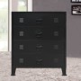 Kommode aus Metall im Industriestil, 78 x 40 x 93 cm, schwarz von vidaXL, Schubladen - Ref: Foro24-245963, Preis: 219,17 €, R...