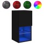 TV cabinet with LED lights black 30.5x30x60 cm by , TV Furniture - Ref: Foro24-836989, Price: 44,04 €, Discount: %