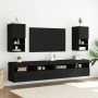 TV cabinet with LED lights black 30.5x30x60 cm by , TV Furniture - Ref: Foro24-836989, Price: 44,04 €, Discount: %